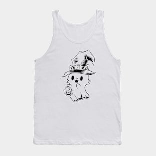 Halloween cat ghost Tank Top